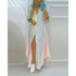 Bohemian Style Ankle-Length Maxi Dress with Long Sleeves for Women