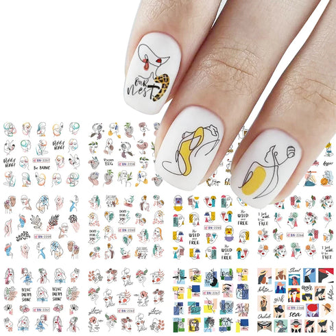 12 Floral Patterns Summer Nail Water Decals - Daffodils, Lilies, and Tulips for Stunning Nail Art Transfers and DIY Manicure Accessories