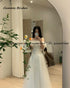 SONDR Strapless Organza Customized Short Sleeves Wedding Dresses A-Line Elegant Bridal Gowns