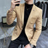 Deerskin Fleece Slim Fit Business Blazer Suit Coat for Men