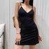 Linen Sundress Casual Summer Comfortable Sexy V Neck Elegant Trendy Women's Dress