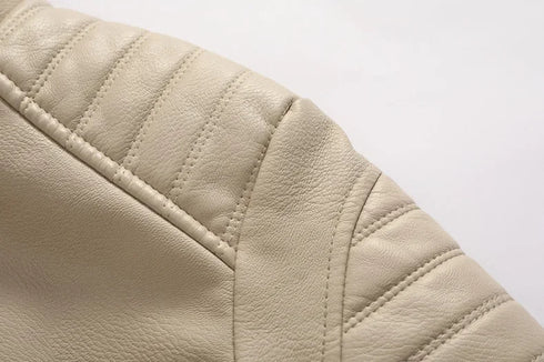 Men's Cozy Thickened Fleece Lined Winterproof Leather Jacket with Hood - Durable Casual Outerwear for Ultimate Warmth and Style