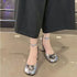 Chic Women's Tabi Ninja Mary Jane Pumps with Round Split Toe Design - Stylish Thick Heel Sandals for Spring and Autumn