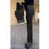 Elastic Waist Jeans For Women High Waist Wide Leg Denim Pants Loose Fit Casual Trousers