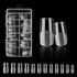 120Pcs Clear Frosted Stiletto, Almond, and Square Fake Nails - Full Coverage Gel X Coffin Manicure Tips for Stunning Autumn Nails