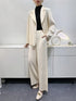 Elegant Pleated Long-Sleeved Jacket for Women - Comfortable Casual Suit with Thickened Design for Spring and Autumn Wear
