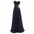 Strapless A-Line Chiffon Bridesmaid Dress With Beading Crystals and Pleats Corset Back
