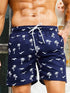 Men's Board Shorts Swim Trunks Drawstring Quick Dry Beach Casual