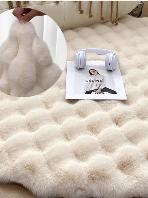 Nordic Round Carpets Plush Floor Mat Soft Area Rugs Shaggy Indoor Decor