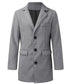 Trendy British Style Men's Long Sleeve Woolen Coat for Casual Autumn and Winter Wear