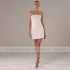 Wedding Dress Bridal Gown Satin Sheath Lace Strapless Silhouette for Civil Ceremony