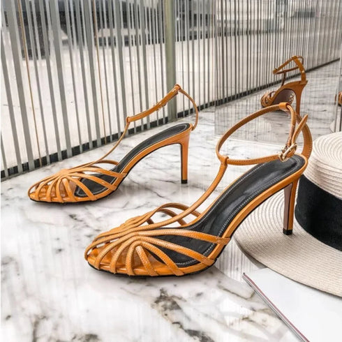 Sexy T Strap Heels For Women Sandals Narrow Band Party