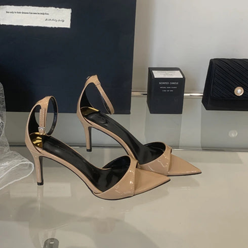 Pointed Toe Ankle Strap Gladiator Heels For Women Sandal