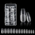 120Pcs Clear Frosted Stiletto, Almond, and Square Fake Nails - Full Coverage Gel X Coffin Manicure Tips for Stunning Autumn Nails