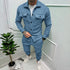 Men's Casual Fashion Tracksuit Set - Stylish Two-Piece Jacket and Pants Ensemble with Pockets for Autumn and Winter Streetwear