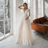 Bohemian A Line Wedding Dresses Lace Appliques V Neck Backless