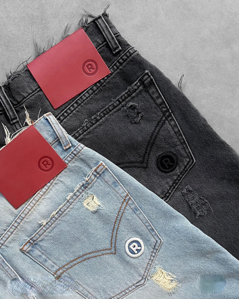 Y2k Black Punk Wash Baggy Work Shorts Casual Streetwear