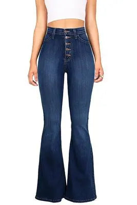 Flared Distressed Denim Jeans Women Jeans High Waist Boot Cut Streetwear