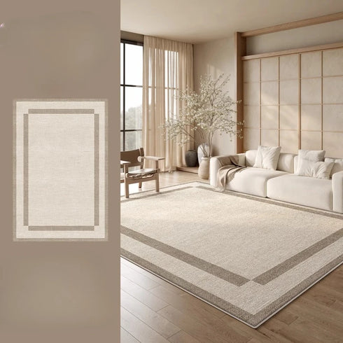 Fluffy Soft Cream Style Rugs for Bedroom and Living Room Decoration Washable Plush Carpet