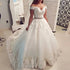 Off Shoulder Vintage Lace Appliques Ball Gown Sweetheart Neckline Wedding Dress Floor Length