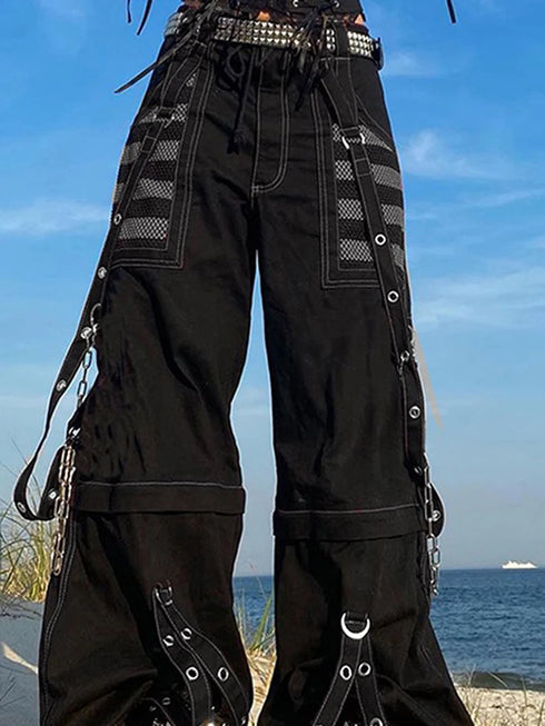 American Street Style Women's Baggy Cargo Jeans with Multi-Pockets - Perfect for Fall Outfits and Wide Leg Jeans Outfit Inspiration