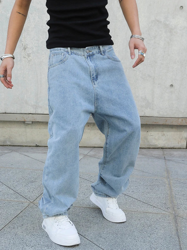 Baggy Jeans Loose Fit Wide Leg Denim Streetwear Men's Jeans
