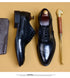 Genuine Cow Leather Brogue Oxford Shoes for Men Vintage Handmade Casual Flats