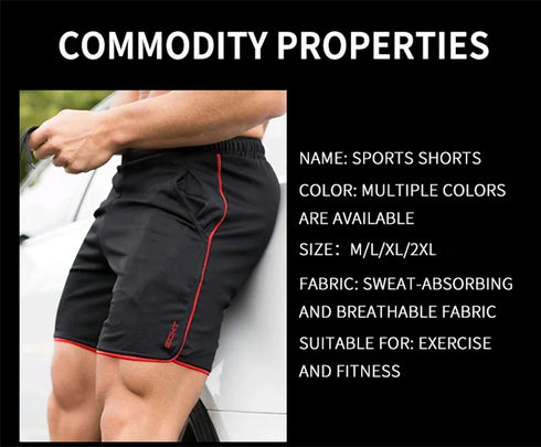 ECHT Summer Running Shorts Men Sports Jogging Fitness Shorts
