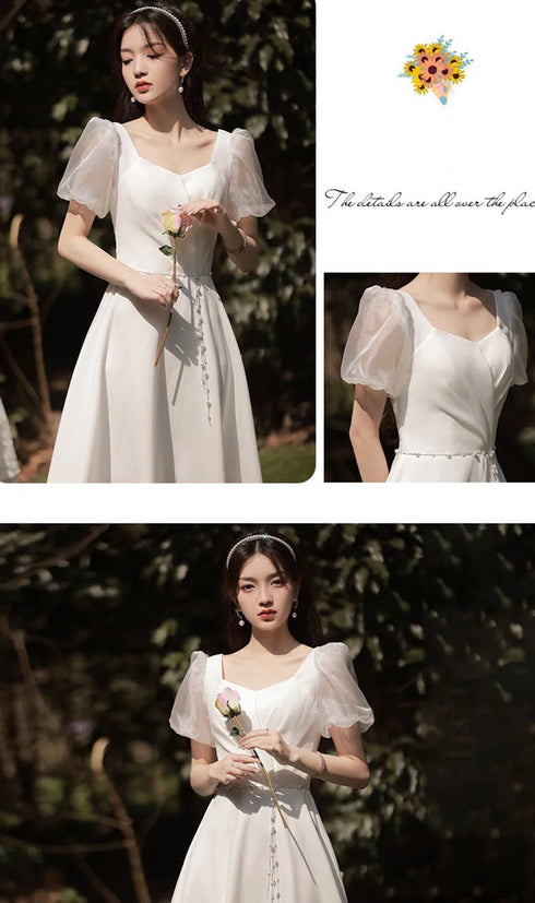 Bridesmaid Dress Floor Length Jersey Gown With Ruched Bow Sweetheart Neckline For Wedding Party Dress