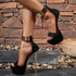 Sexy Metal Ankle Strap Platform Sandals For Pole Dance
