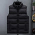 Men's Thermal Sleeveless Padded Vest - Casual Outdoor Body Warmer for Hiking and Winter Wear, Stylish and Functional Down Cotton Jacket, Windproof Design, Perfect for Autumn and Winter Adventures