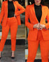 Elegant Women's 2 Piece Casual Business Blazer and Pants Set - Double Breasted Formal Suit for Middle Age Ladies, Spring/Summer Fashion, Ankle-Length Pencil Pants, Slim Fit, High Waist Design