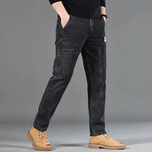 Men's Jeans Straight Cut Casual Fit With Fashion Print Jeans