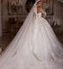 Elegant Lace Ball Gown Wedding Dress with Beading and Tulle