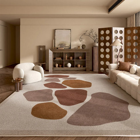 Retro Style Plush Carpet Large Area Rug for Living Room and Bedroom Fluffy Soft Lounge Mat