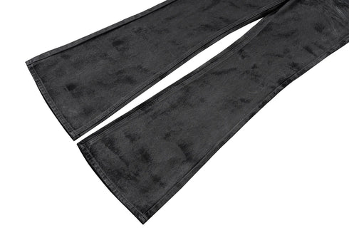 High Street Baggy Flare Jeans for Men Y2k Denim Trousers