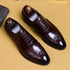 Genuine Cow Leather Brogue Oxford Shoes for Men Vintage Handmade Casual Flats