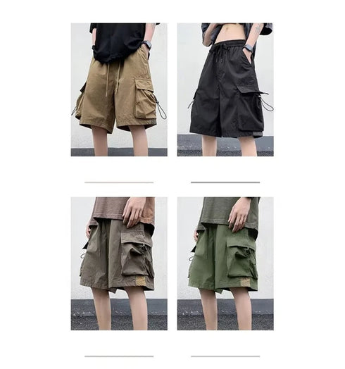 High Street Cargo Shorts For Men Casual Hip Hop Bermuda