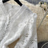 Elegant Embroidery White Lace Long Dress for Women Evening Occasion