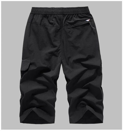 Men's Summer Quick Dry 3/4 Pants Lightweight Capri Shorts for Hiking Fishing Travel Casual Gym