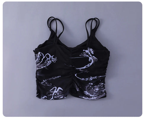 Yoga Bra Women’s Beauty Back Halter One-Piece Chest Pad Sports Crop Top