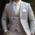 Men's Business Tuxedo 3 Piece Suit Set - Formal Jacket, Vest & Pants for Wedding, Prom & Groomsmen