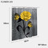 Red Rose and Butterfly Bathroom Mat and Shower Curtain Set Waterproof Eco-Friendly Design