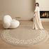 Cream Style Round Carpet Fluffy Soft Plush Rug for Living Room and Bedroom