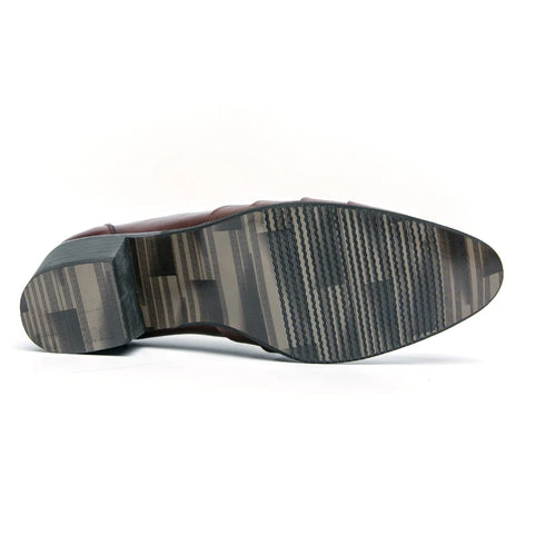 Leather Men's Elevator Oxford Dress Shoes for Wedding and Business Occasions