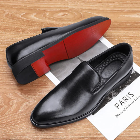 Business Formal Slip-On Leather Shoes for Men Dress Fashion Oxford Moccasins