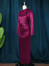Long Dress Women Party Pleated Bandage Elegant Evening Maxi Dresses