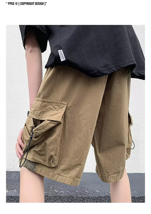 High Street Cargo Shorts For Men Casual Hip Hop Bermuda
