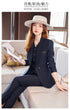 Chic Korean Fashion Women's 3-Piece Blazer Suit Set with Long Sleeve Vintage Jacket and Vest + Slim Straight Pencil Pants for Elegant Business Outfits