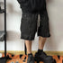 Ro Style Ribbons Streetwear Multi-pockets Cargo Shorts for Men